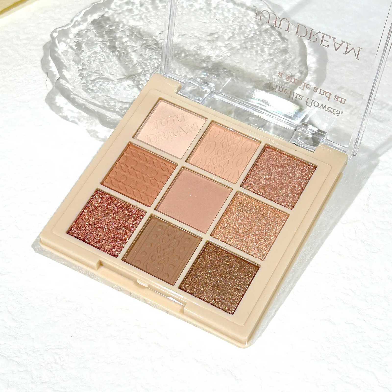 JUJU Dream 9 Color Eyeshadow Palette Matte And Shimmer Brown Eyeshadows Powder Long Lasting Blendable Eyeshadow CosmeticsXJ251027