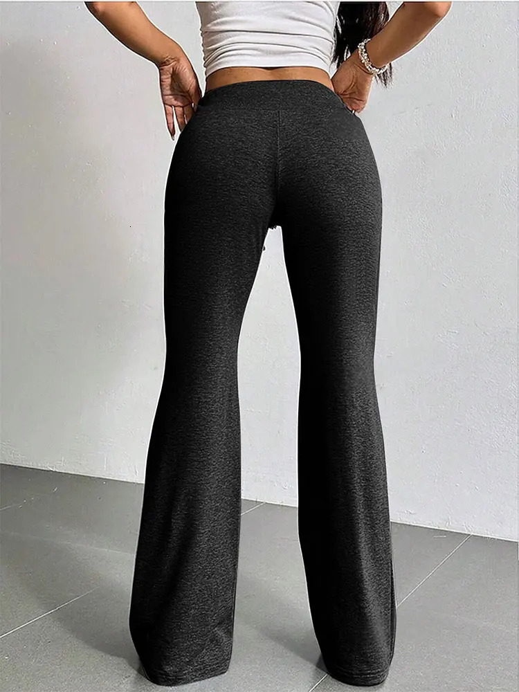 Black Sexy Womens Trousers Autumn Streetwear Fashion Casual Slim Versatile Laceup Pants Elegant Female Sexy Pants Clothing 251027