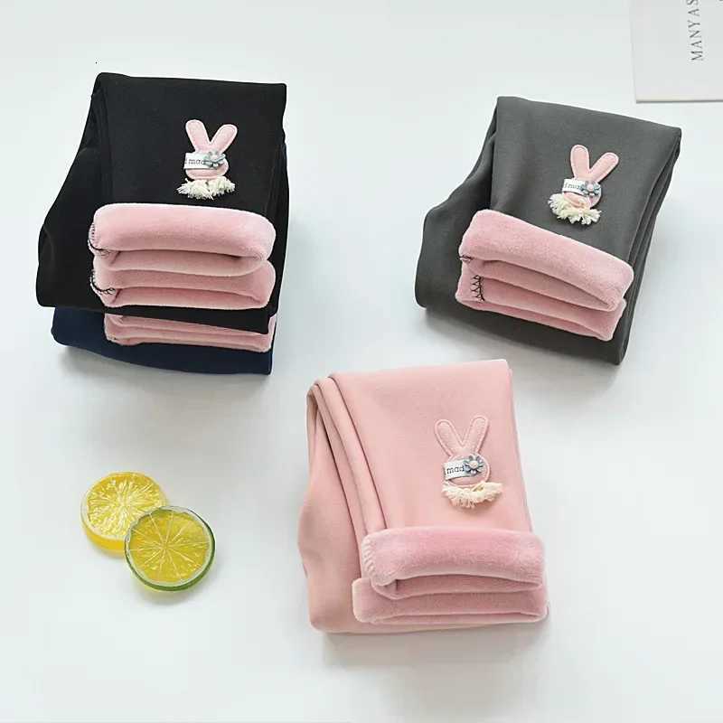 Kids Leggings Cartoon Rabbit CashmereStyle Leggings Baby Girl Winter Pants Soft Kids Autumn WearT251027