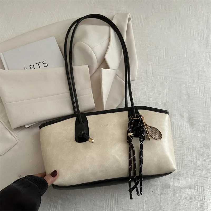 Tote Bag Fiable Advanced Simple And Versatile Handbag Korean Light Luxury Large Capacity Casual Cmuter Shoder Bag11 D251027