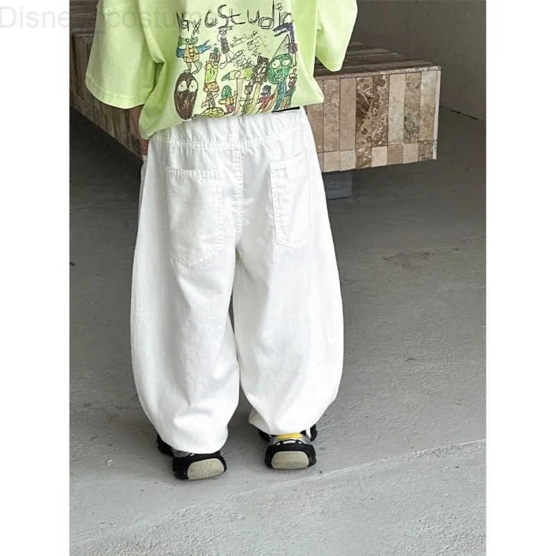 Disney Mickey Kids New Cute Fun Creative Cartoon Graffiti Pattern Fashion Personality Loose and Comfortable MidRise Pants H251027