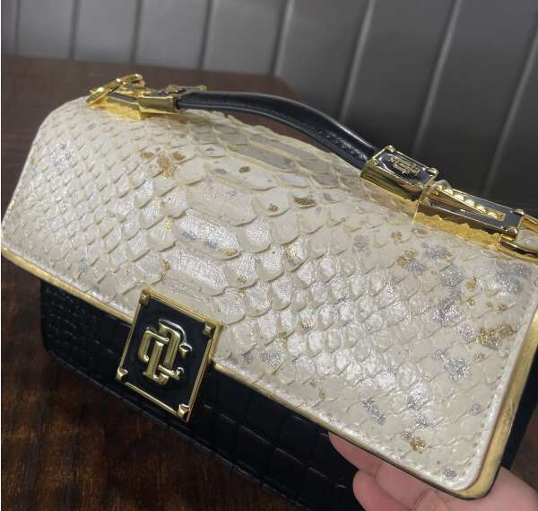 Designer Bag Tote Shoulder Bag New Fashion Genuine Leather Snake Pattern Handbag High End Versatile Single Crossbody Small Square B