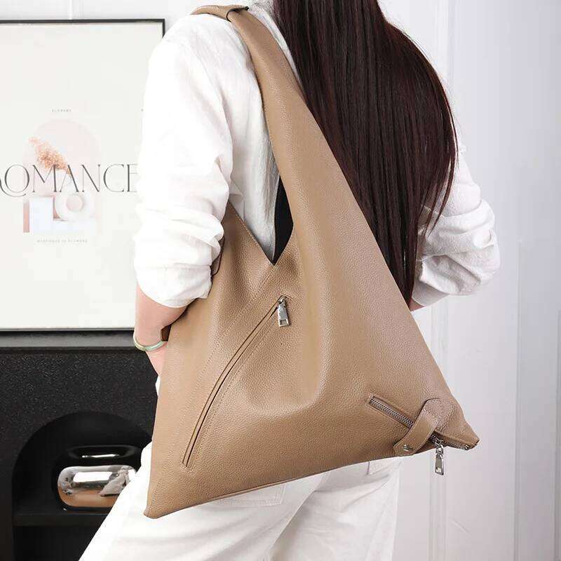 Hot Selling Genuine Leather Shoulder Bags Large Capacity Female Niche Design Tote Handbags Women Hobos Purses 251027