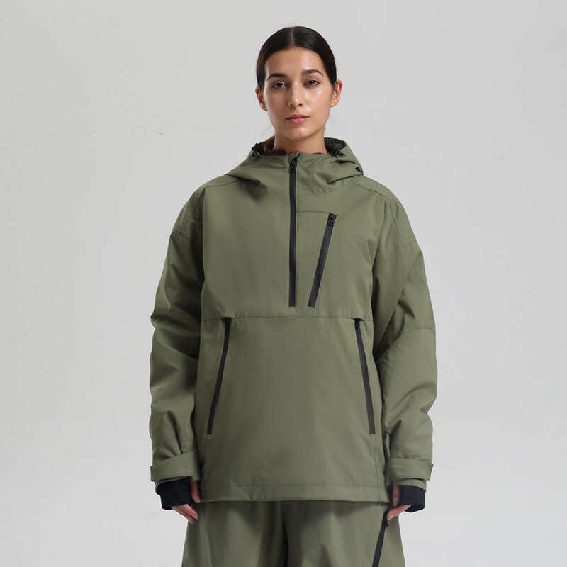 Women's New Style Snowboard Pullover Workwear Windproof Waterproof Breathable Loose American Professional Ski Suit Top