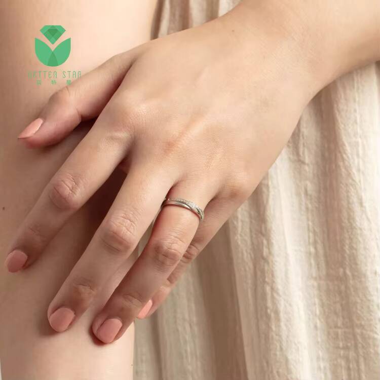 Real High Quality CVD Lab Made Pave Diamond Ring Gold 14k 18k Real Lab Grown Diamond Engagement Ring Jewelry Price