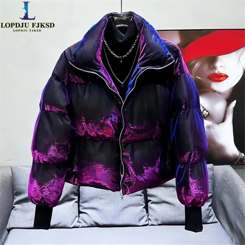 Short Thick Loose Cotton Jacket for Men and Women Warm Female ClothingEngland StyleTurndown CollarZipper Winter 251027