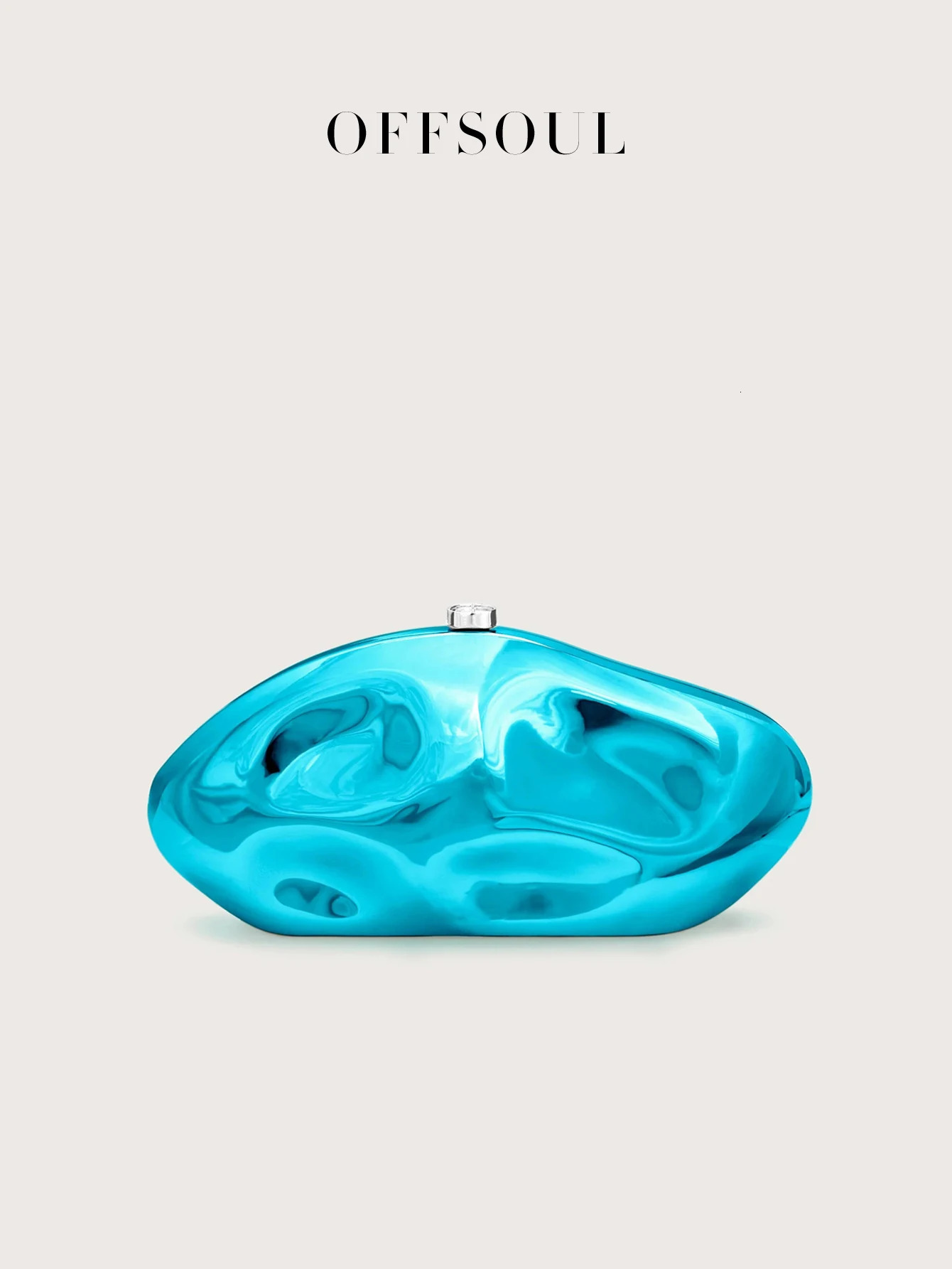 French Elegant Metal Style Acrylic SpecialShaped Stone Clutch Bag Versatile Banquet Party Wedding Elegant 251027