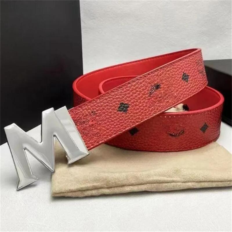 33mm Belt for Women Designer Men Men Luxury Leather for Women Brown monogram Damir Blue White Damir Geloma numbers