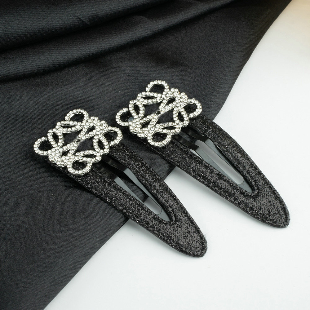 Hair Clips Barrettes 2 Pcs/Set Designer Classic Barrettes Fashion Temperament Crystal Hair Clip Accessories Jewelry