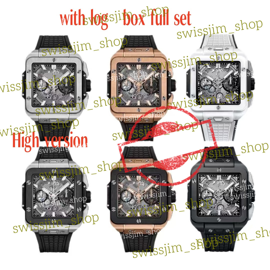 Hublotxs Mens Watch Watch High Quality Bigbangs Watch Luxry Man Watch Designer Automatic Watch High Quality Multifunctional Watch Wtih Box Belt Quartz 6f7
