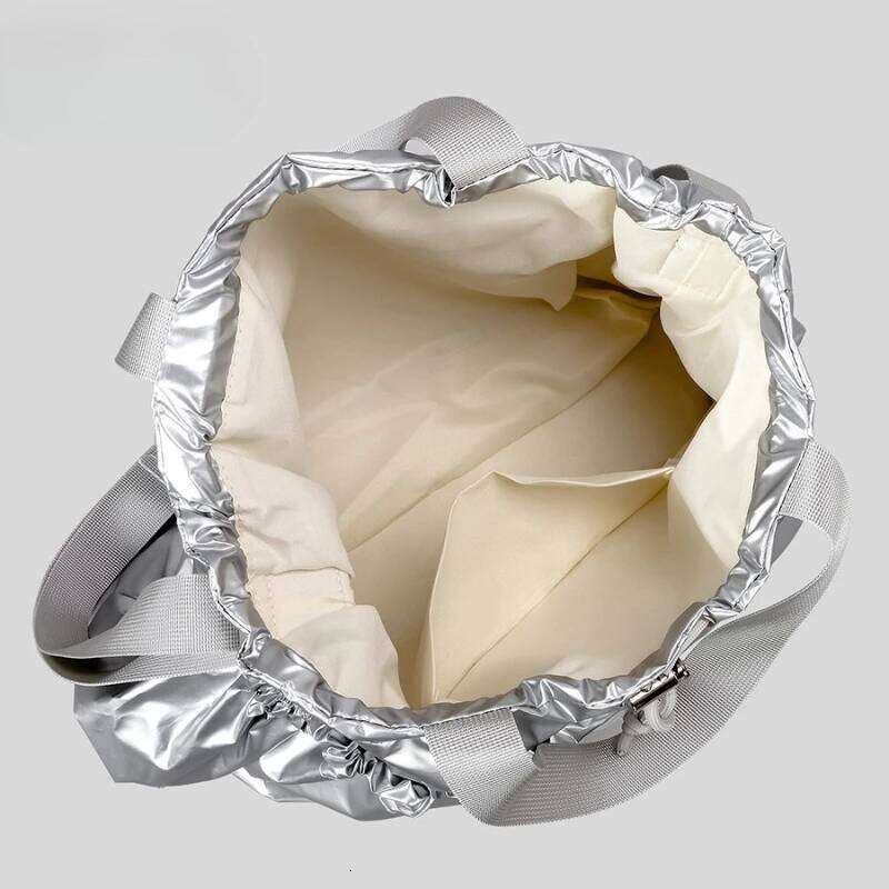 New Korean Style Casual Shoulder Bags Versatile Drawstring Lightweight Nylon Handbag Large Capacity Single Crossbody Tote Bag 251027