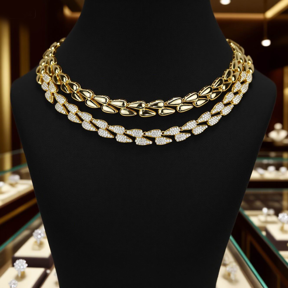 2025 New Arrivals Fashion Geometric Water Drop Shaped Necklace Paved Bling Cubic Zirconia Women Girl Party Wedding Jewelry