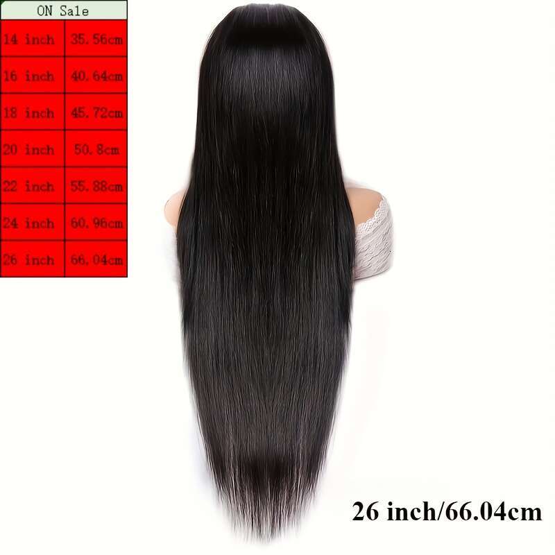 180% Density 360 Human Hair Full Straight Frontal Wig With HD Lace And Natural Color