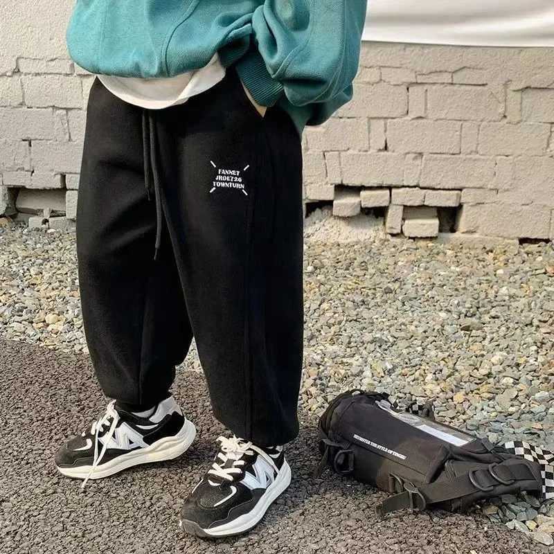 Autumn Kids Boys Thin Letter Sweatpant Ankle Length Harem Pant 3y Young Child Clothes Spring Girls Elastic Waist Sport TrousersT251027