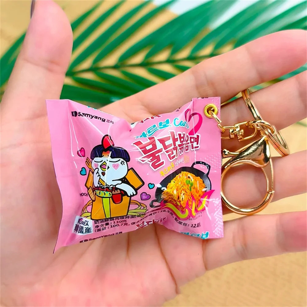 Simulation Instant Noodles Keychain On The Phone Mini Snacks Pendant Bag Pendant Car Key Ring Gifts For The Year 251021