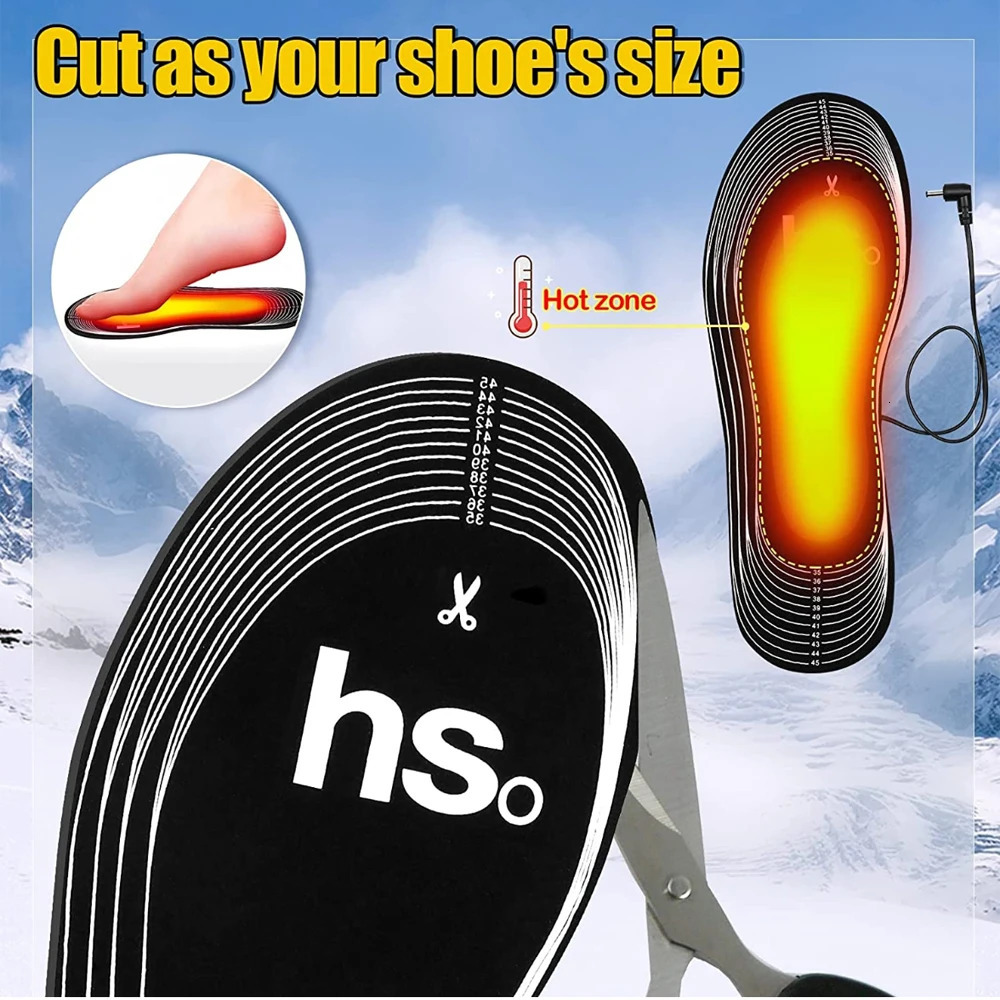 USB Electric Heated Shoe Insoles for Feet Warm Women Men Winter Shoes Battery Heating Sole Sock Pad Washable Thermal Insoles251020