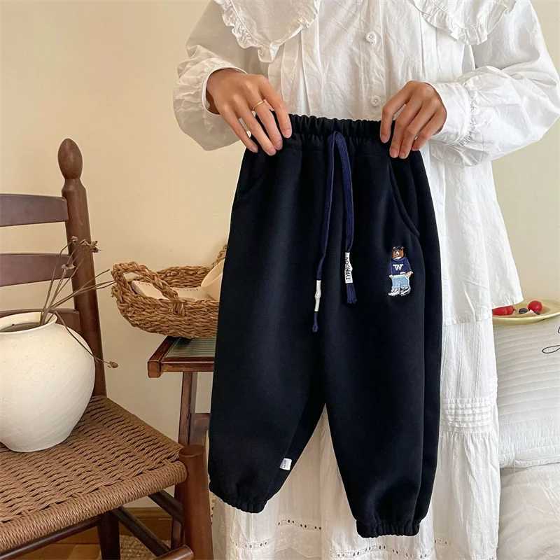 Boys Thickened Trousers Girls Padded Sweatpants Winter Childrens Warm Cotton Pants Autumn Fashion Cartoon Bottoms Kids ClothesT251027