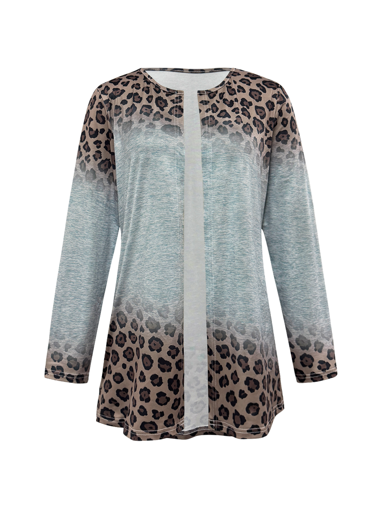 Elegant Cowgirl Inspired Leopard Patterned Pullover for Ladies Easy Wear & Remove Design, Soft Fabric---CF55150