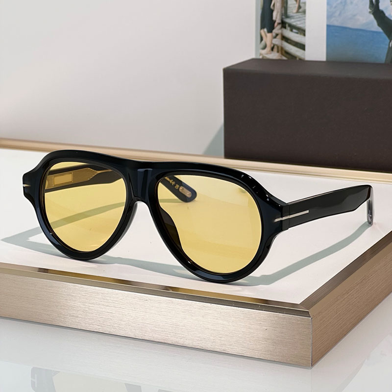 ICON PILOT SUNGLASSES Fashion Sunglasses for Men and Women Shining Acetate Frame Thick Plate Exquisite Elegant Versatile Goggles Style UV Protection 400 FT1225