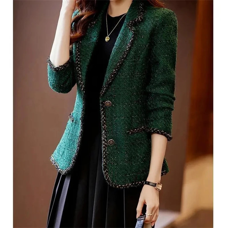 Spring Autumn Loose Comfortable Casual Ladies Blazer Top Style Versatile Temperament Elegant Fashion Womens Suit Coat 251027