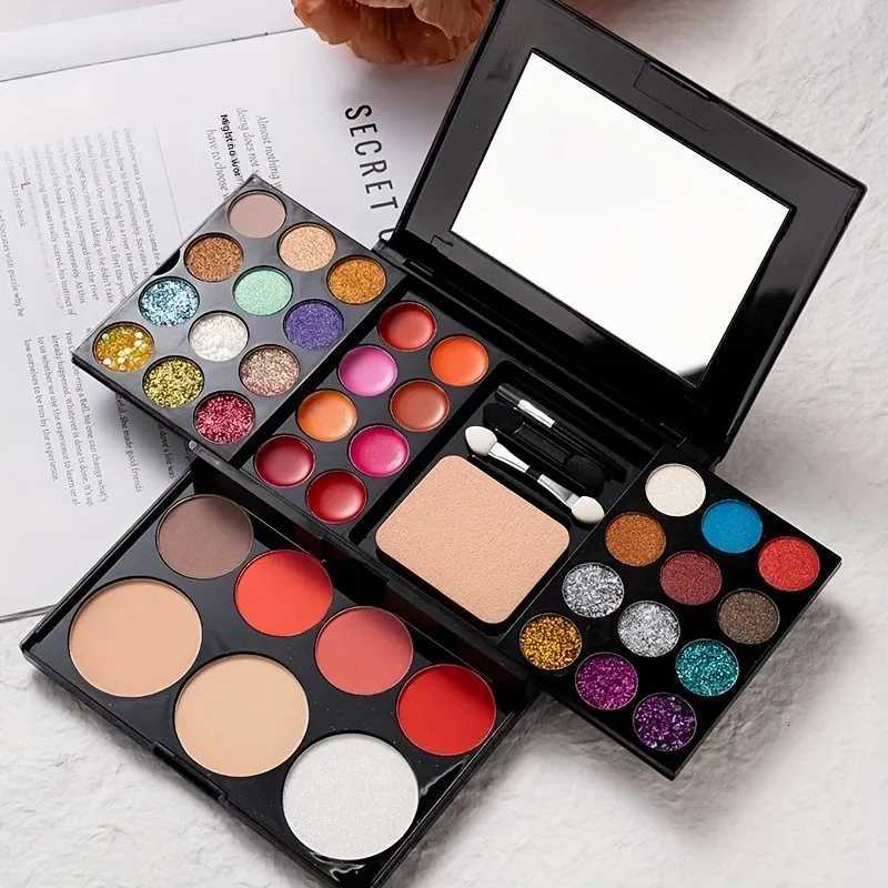 Mini Travel Size Makeup Palette Kit Waterproof Eyeshadow Blush Pressed Powder Lipstick Set Women Korean Cosmetics COLOR01XJ251027