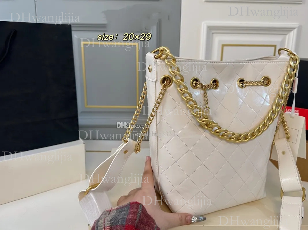 DHGM brand designer new hippie hobo bucket retro versatile pull rope chain tote can be cross-body daily commuting bag