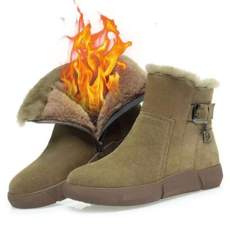 Snow for Women 2025 Winter New Thickened Warm Shoes Cotton Thick Bottom Anti-Slip Short Boots