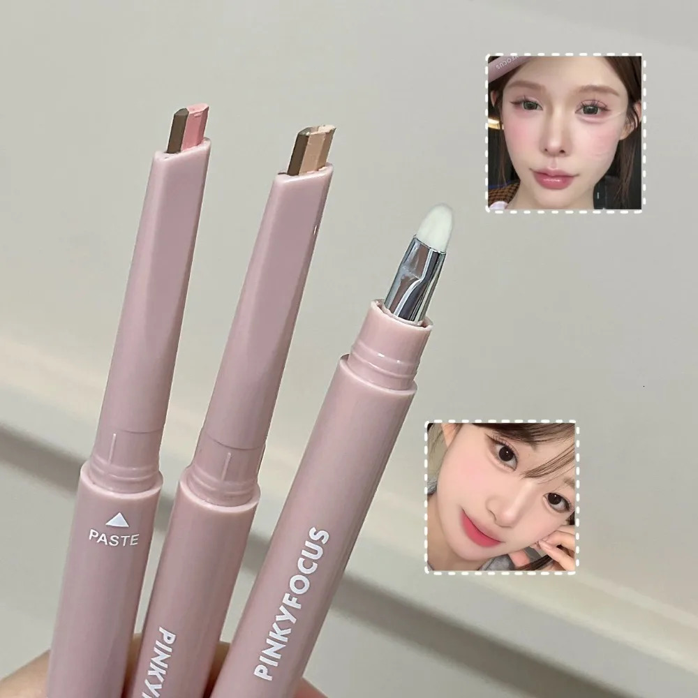 Double Color Under Eye Lying Silkworms Stick Instant 3D Eye Makeup Highlight Shadow Pen Easy Blend Korean Aegyo Sal Makeup Pen 251027