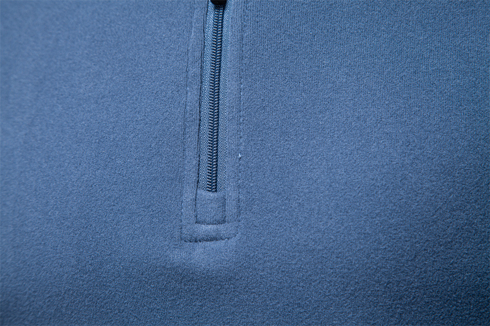 designer hoodie Autumn/Winter Men's Stand Collar Half-Zip Long Sleeve Velvet Warm Base Layer Shirt Men's Sweatshirt European Size S-2XL