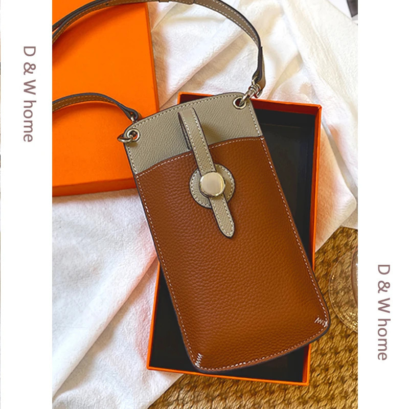 Genuine Leather Phone Crossbody Bag For Women Fashion Slim Mini Purses And Handbags Mobile Shoulder Wallet Messenger Bags 251027