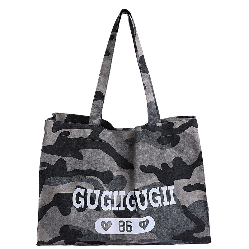 Free shipping designer bag Camouflage Denim Canvas Bag Women New Fashion Large Capacity Tote Bag Casual Versatile Underarm Shoulder Bag