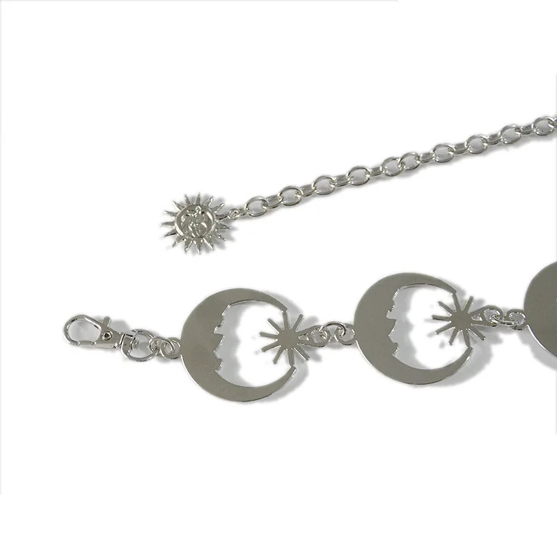 Personality SunMoon Buckle Metal Waist Chain Y2K Harajuku Belts For Women High Street Decorative Waistband Cinturones 251024