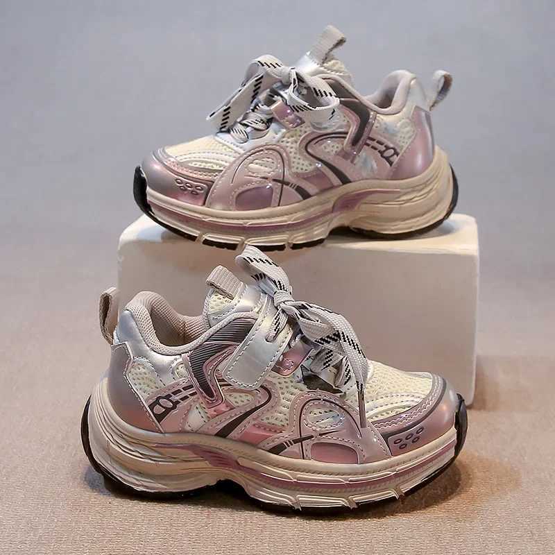 Students Running Shoes Thick Soft Sole s Sports Shoes Mesh Breathable 2025 New Fashion Children Basketball Shoes Nonslip S251027