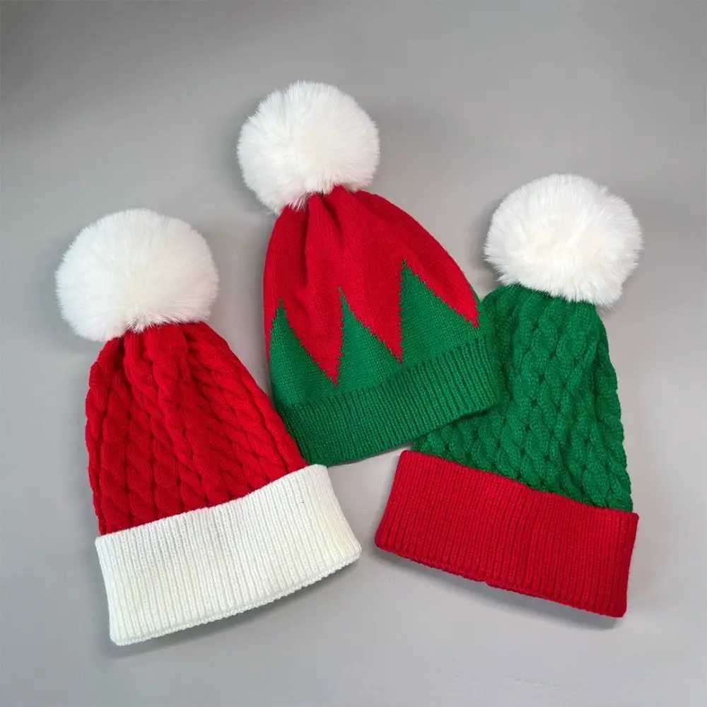 Gift Winter Warm Christmas Hat Cute Holiday Supplies Christmas Clothing Happy Christmas Acrylic Fibers Knitted Woolen Hat AdultW251027