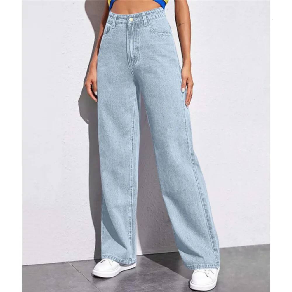 winter jacket women Autumn Winter New Mopping Wide Legs Europe and The United States Loose High Waist Straight Slim Jeans Women