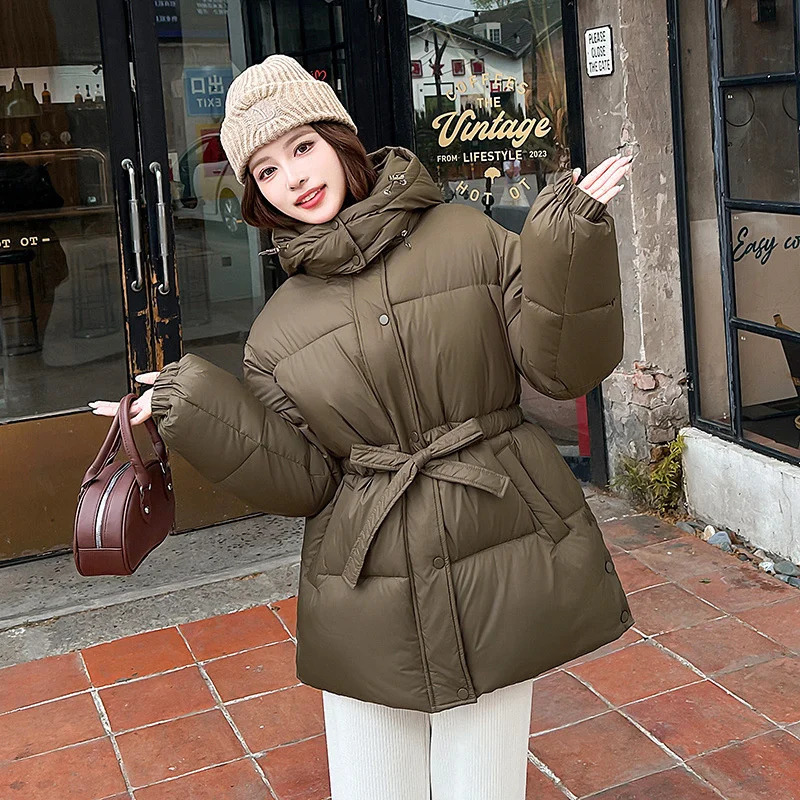 Streetwear Winter Parkas Women Down Cottonpadded Jacket Loose Hooded Coats Student Outerwear Thicken Warm Overcoat 251027