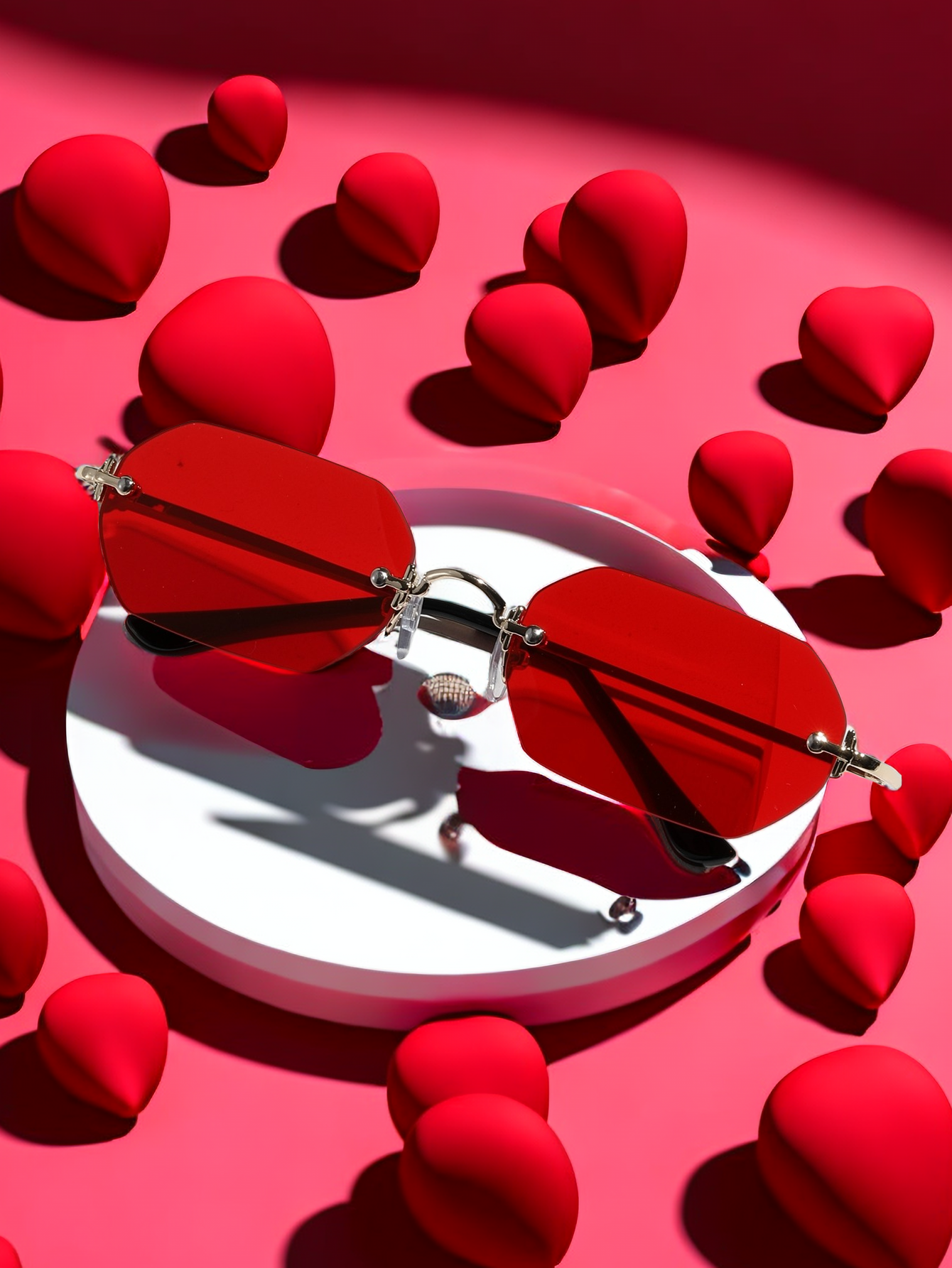 1 Pair Men's Mini Small Hexagonal Frame Retro All-Metal Trendy Sunglasses Gradient Streetwear Vacation Outdoor Beach Women's Everyday