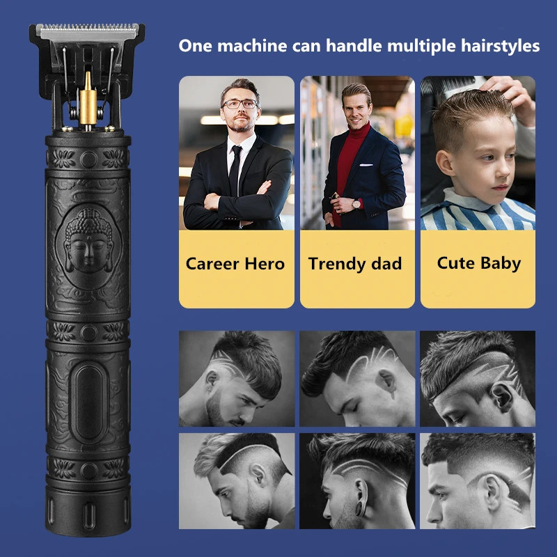 T9 Rechargeable Clipper Beard Shaving Body Trimmer Clippers Electric Hair Cutting Machine Portable Barber Men 251022 C260312