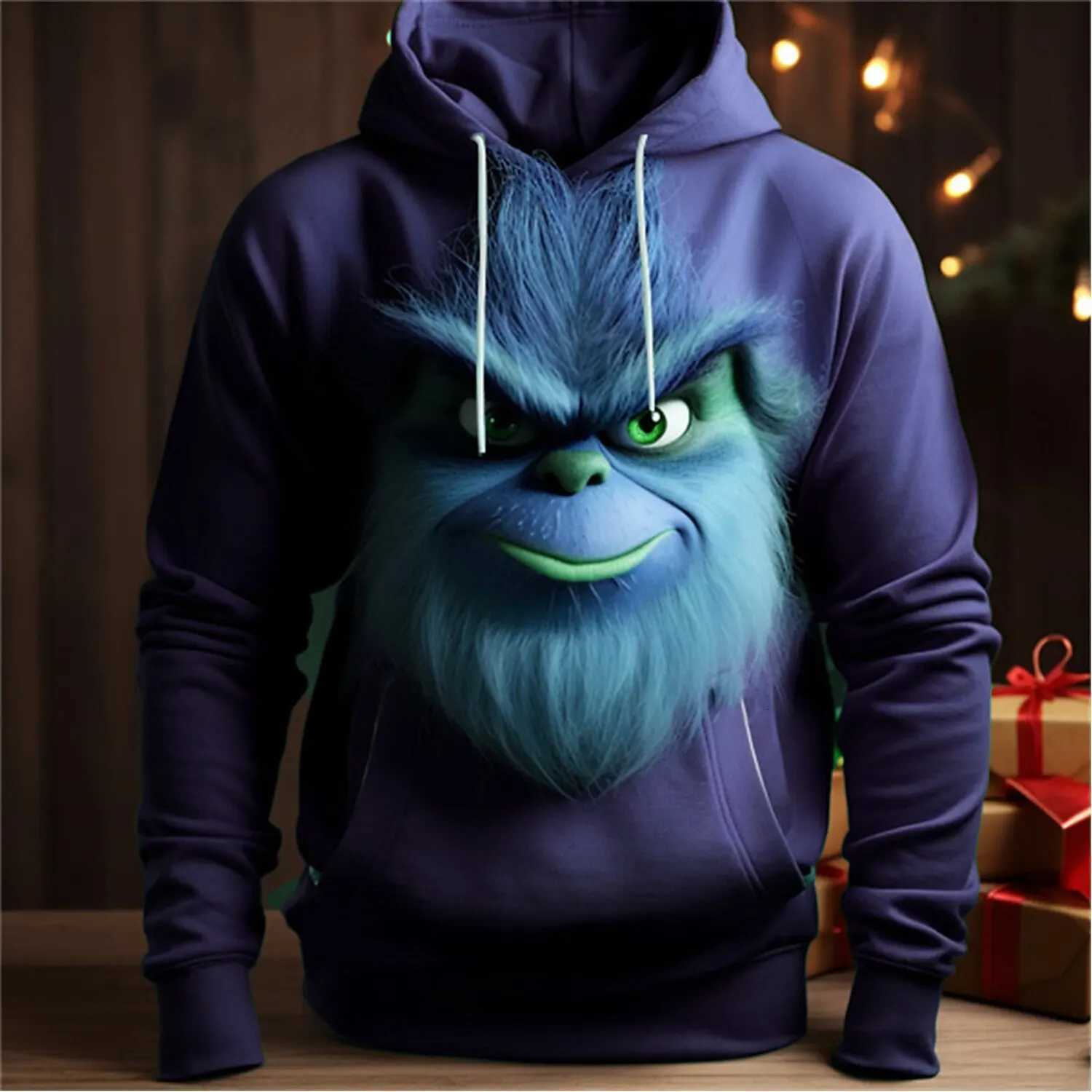 Funny 3D Print Mens Hoodies Christmas Style Sweatshirts Fashion Loose Hooded Pullover Tops Autumn Winter Casual Xmas Clothing W251027