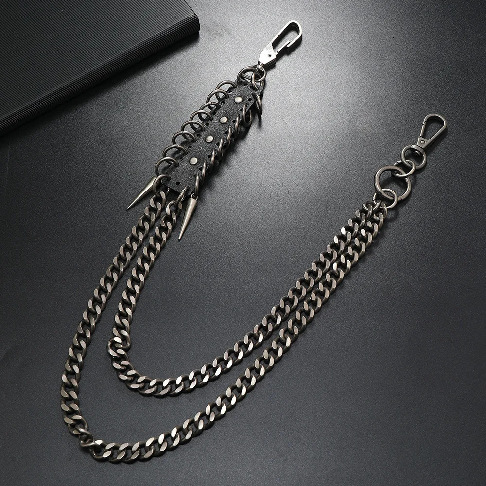 Europe and America s Punk Style Metal pants chain Hip hop Street Dance jeansPendant 251024