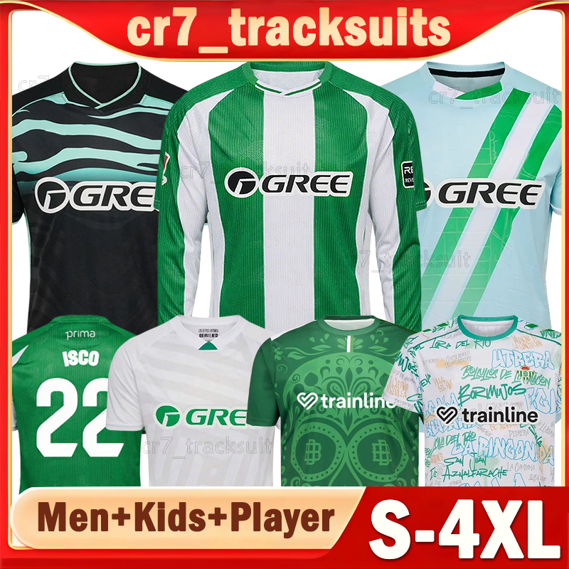 XXXL 4XL 2025 2026 Real Betis Soccer Jerseys ISCO AITOR RUIBAL EZ ABDE BAKAMBU C.HERNANDEZ Football Shirts 25 26 Long sleeves Men Uniforms Goalkeeper A.VALLES kids kits