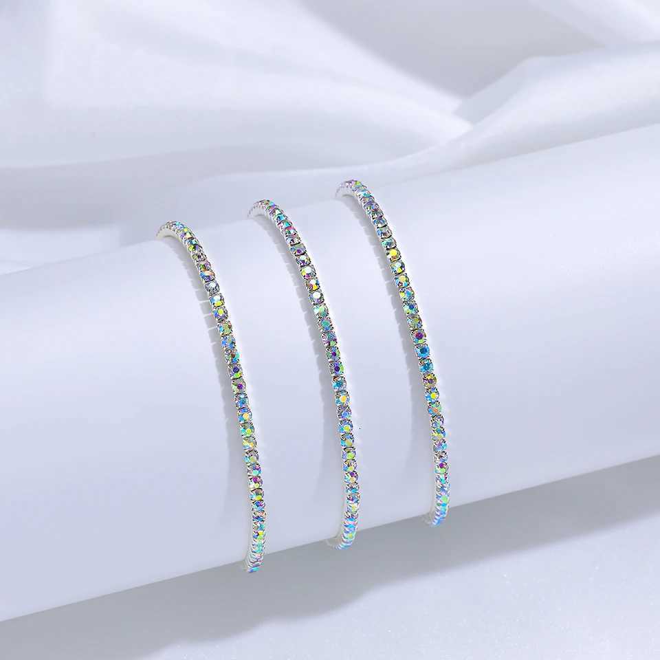 3PCS Colorf Crystal Elastic Fashion Bracet On Hand For Wen Jewelry Party Gift Girl Whosa Bangs ShipW251027