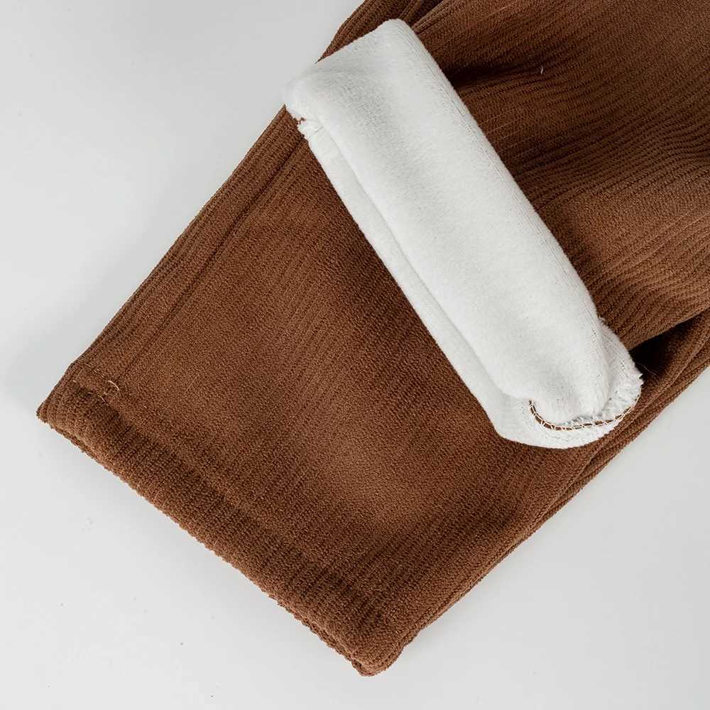 1pcs Childrens Autumn Winter Corduroy Warm Pants Fashionable Cute Thick Loose Solid Color Kids Versatile Casual PantsT251027