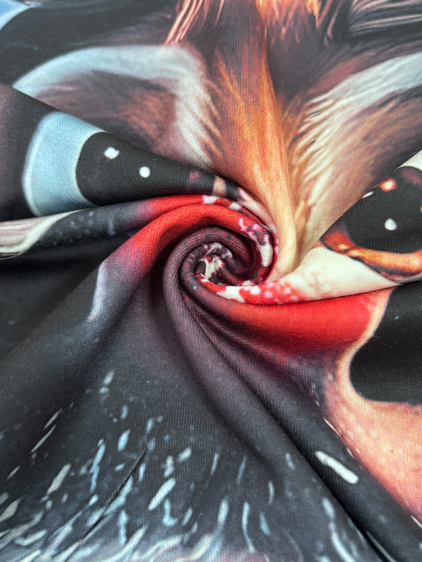 Christmas Cute Fashion Red-Nosed Reindeer Printed Women's Sweatshirt, Autumn Winter Red Party Casual Thin Long Sleeve Top, Milk Silk Sweatshirt, 