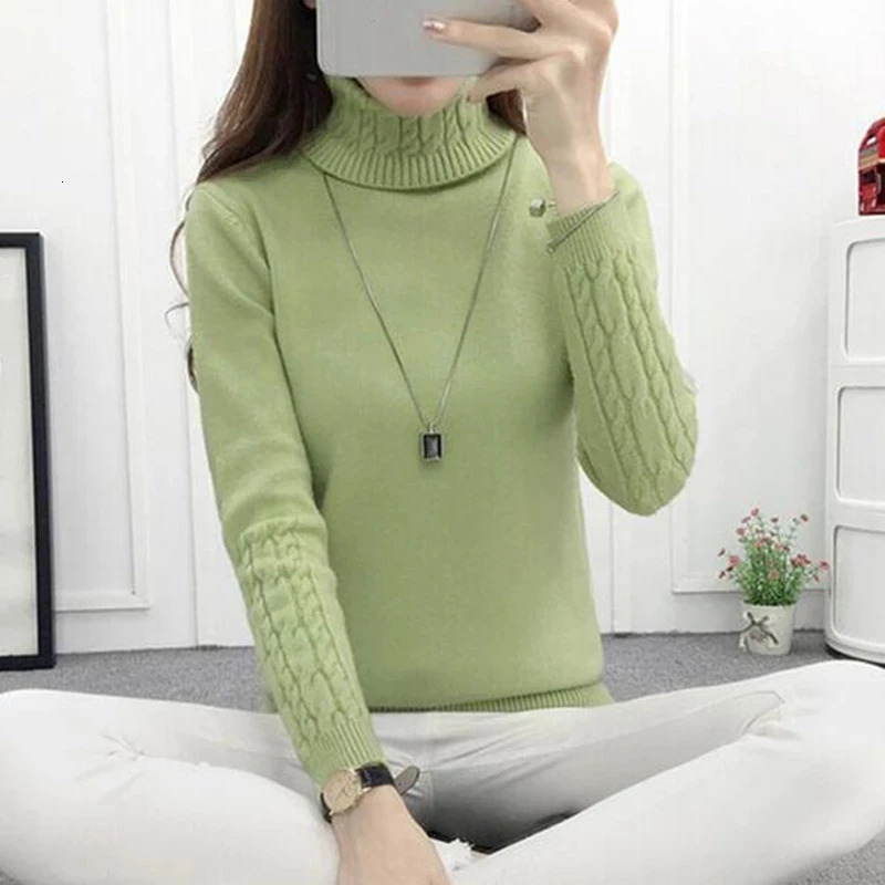Women Turtleneck Winter Sweater Women Long Sleeve Knitted Women Sweaters And Pullovers Female Jumper Tricot Tops LY571 251027