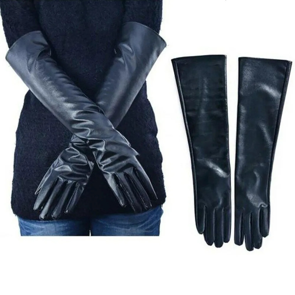 Fashion Women Long Elbow Gloves Evening Party Ladies Gloves Warm Winter Soft Leather Gloves 251021
