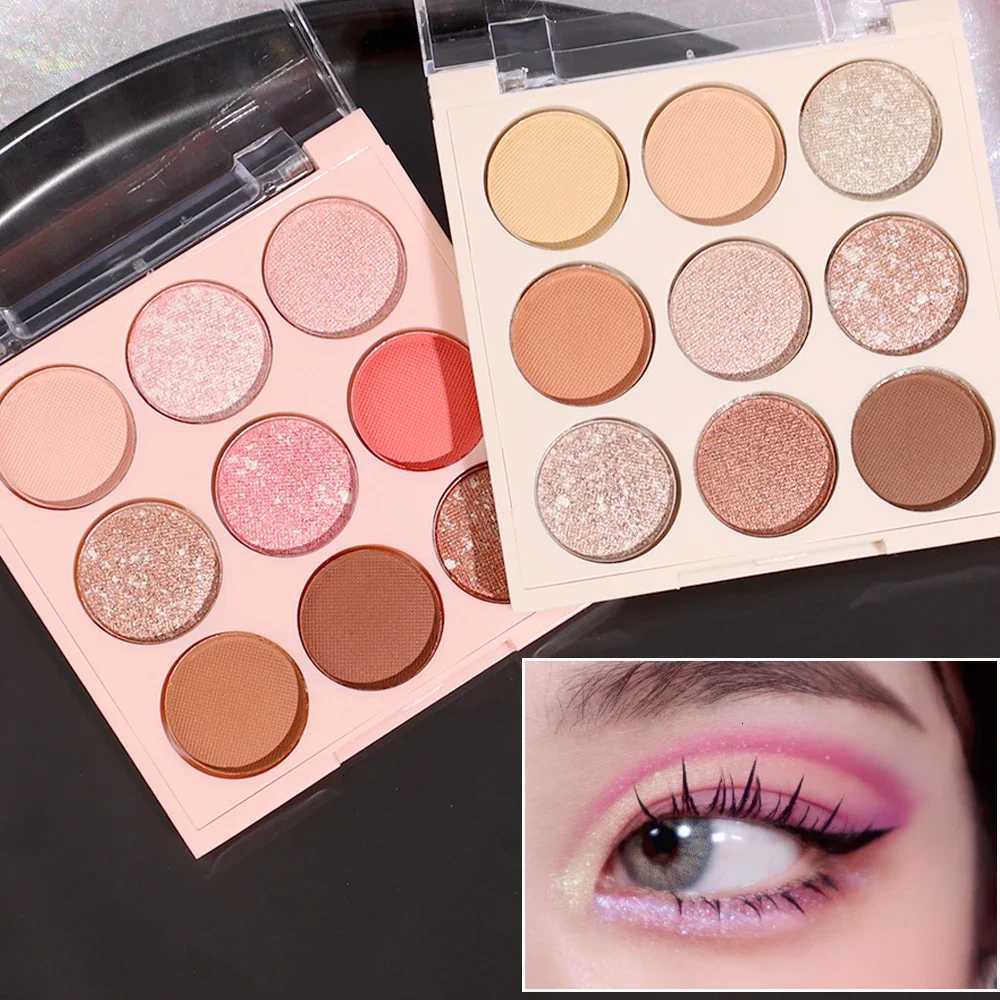 Ice Cream Eyeshadow Palette Glitter Rose Aegyosal Blush Oat Milk Tea Purple Eye Shadows Cool Tone Korean Makeup Pearl Matte EyesXJ251027