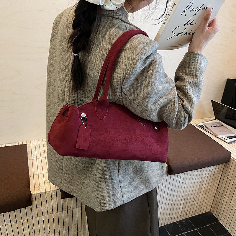 Free shipping designer bag High-Quality Suede Underarm Bag for Women Korean Ins Style Shoulder Bag Versatile Fashion Niche Design Baguette Bag