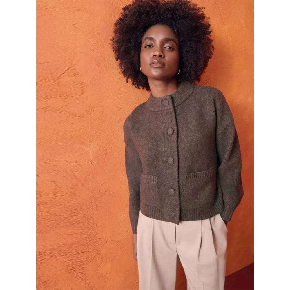 Casual Solid Knitted Sweater Women Street Single Breasted O-Neck Full Sleeve Loose Open Female 2025 Autumn Lady Knitwear Women Sweater Designer Sweate