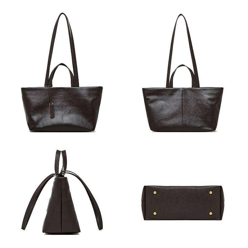 Designer Luxury Retro Women S Genuine Leather Handbag Large Capacity Fashion Tote Shoulder Girls Armpit Crossbody Bag For Ladies